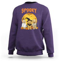 Halloween Golden Retriever Sweatshirt Ghost Dogs Boo Sheet Spooky Vibes - Wonder Print Shop