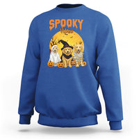 Halloween Golden Retriever Sweatshirt Ghost Dogs Boo Sheet Spooky Vibes - Wonder Print Shop