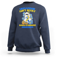 Down Syndrome Awareness Sweatshirt Inclusion Isn't Scary Halloween Ghost Boo Sheet Support Squad - Wonder Print Shop