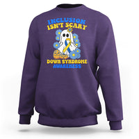 Down Syndrome Awareness Sweatshirt Inclusion Isn't Scary Halloween Ghost Boo Sheet Support Squad - Wonder Print Shop