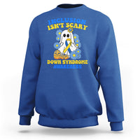 Down Syndrome Awareness Sweatshirt Inclusion Isn't Scary Halloween Ghost Boo Sheet Support Squad - Wonder Print Shop