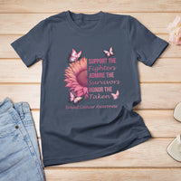 Breast Cancer Awareness T Shirt Support Admire Honor Breast Cancer Warrior Survivor Pink Sunflower - Wonder Print Shop