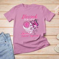 Breast Cancer Awareness T Shirt Blessed To Be Called Breast Cancer Survivor Pink Butterfly - Wonder Print Shop