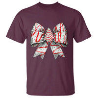 Coquette Bow Christmas Tree Cake T Shirt Xmas Vibes - Wonder Print Shop