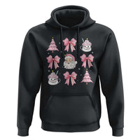 Pink Christmas Coquette Bow Hoodie Santa Festive Xmas Vibe