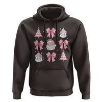 Pink Christmas Coquette Bow Hoodie Santa Festive Xmas Vibe