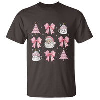 Pink Christmas Coquette Bow T Shirt Santa Festive Xmas Vibe - Wonder Print Shop