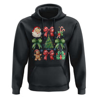 Christmas Tree Retro Coquette Bow Hoodie Santa Claus Candy Festive Xmas Vibes