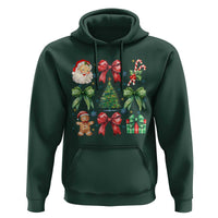 Christmas Tree Retro Coquette Bow Hoodie Santa Claus Candy Festive Xmas Vibes