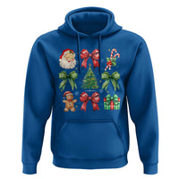 Christmas Tree Retro Coquette Bow Hoodie Santa Claus Candy Festive Xmas Vibes