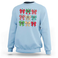 Merry Christmas Coquette Bow Sweatshirt Festive Xmas Vibe - Wonder Print Shop