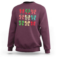 Merry Christmas Coquette Bow Sweatshirt Festive Xmas Vibe - Wonder Print Shop
