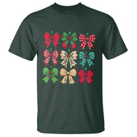 Merry Christmas Coquette Bow T Shirt Festive Xmas Vibe - Wonder Print Shop