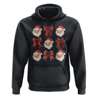 Plaid Coquette Bow Santa Claus Hoodie Merry Xmas Festive