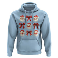 Plaid Coquette Bow Santa Claus Hoodie Merry Xmas Festive