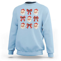 Plaid Coquette Bow Santa Claus Sweatshirt Merry Xmas Festive - Wonder Print Shop