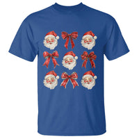 Plaid Coquette Bow Santa Claus T Shirt Merry Xmas Festive - Wonder Print Shop