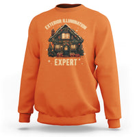 Funny Christmas Sweatshirt Exterior Illumination Expert Xmas Lights Home Decor - Wonder Print Shop