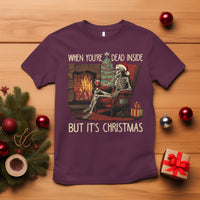 Skeleton Christmas T Shirt When You're Dead Inside But It's Xmas Chillin' - Wonder Print Shop