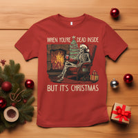 Skeleton Christmas T Shirt When You're Dead Inside But It's Xmas Chillin' - Wonder Print Shop