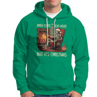 Skeleton Christmas Hoodie When You're Dead Inside But It's Xmas Chillin' - Wonder Print Shop