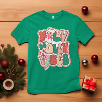 Groovy Christmas T Shirt Holly Jolly Vibes - Wonder Print Shop