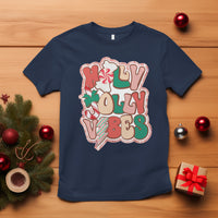 Groovy Christmas T Shirt Holly Jolly Vibes - Wonder Print Shop
