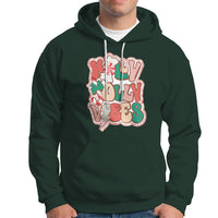 Groovy Christmas Hoodie Holly Jolly Vibes - Wonder Print Shop