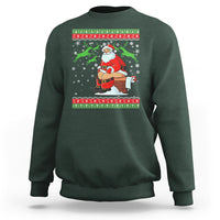 Funny Santa Claus Sweatshirt Pooping Down The Chimney Ugly Sweater Christmas - Wonder Print Shop