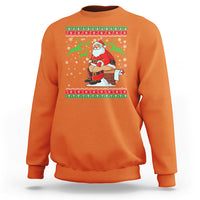 Funny Santa Claus Sweatshirt Pooping Down The Chimney Ugly Sweater Christmas - Wonder Print Shop