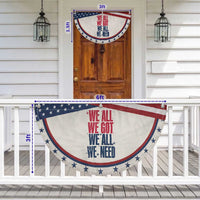We All We Got We All We Need Patriots Patriotic Fan Flag Red and Blue Sports Fan Chant