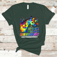 Autism Giraffe Animals It's Ok To Be Different Support Autistic Autism Awareness T Shirt - Wonder Print Shop