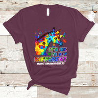 Autism Giraffe Animals It's Ok To Be Different Support Autistic Autism Awareness T Shirt - Wonder Print Shop