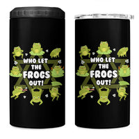 Funny Passover 4 in 1 Can Cooler Tumbler Who Let the Frogs Out Jewish Seder Fami