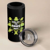 Funny Passover 4 in 1 Can Cooler Tumbler Who Let the Frogs Out Jewish Seder Fami