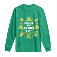 Funny Passover Long Sleeve Shirt Who Let the Frogs Out Jewish Seder Fami