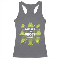 Funny Passover Racerback Tank Top Who Let the Frogs Out Jewish Seder Fami