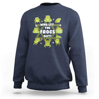 Funny Passover Sweatshirt Who Let the Frogs Out Jewish Seder Fami