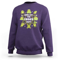 Funny Passover Sweatshirt Who Let the Frogs Out Jewish Seder Fami