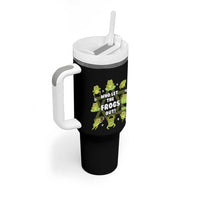 Funny Passover Tumbler With Handle Who Let the Frogs Out Jewish Seder Fami