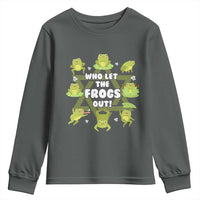 Funny Passover Youth Sweatshirt Who Let the Frogs Out Jewish Seder Fami