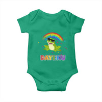 Funny Dayenu Frog Rainbow Baby Onesie Passover Celebration with Pride Vibes