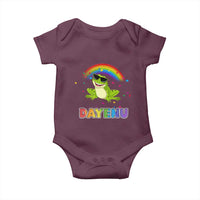 Funny Dayenu Frog Rainbow Baby Onesie Passover Celebration with Pride Vibes