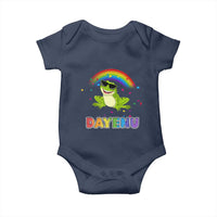 Funny Dayenu Frog Rainbow Baby Onesie Passover Celebration with Pride Vibes