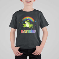 Funny Dayenu Frog Rainbow T Shirt For Kid Passover Celebration with Pride Vibes
