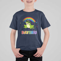 Funny Dayenu Frog Rainbow T Shirt For Kid Passover Celebration with Pride Vibes