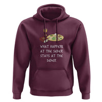 Funny Passover Seder Hoodie What Happens At The Seder Stays At The Seder Jewish Holiday