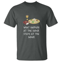 Funny Passover Seder T Shirt What Happens At The Seder Stays At The Seder Jewish Holiday