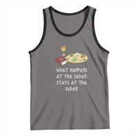 Funny Passover Seder Tank Top What Happens At The Seder Stays At The Seder Jewish Holiday