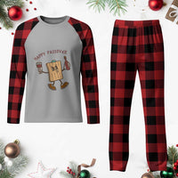 Happy Passover Matzah Drinking Plaid Pajama Set Wine and Matzo Matzatarian Funny Pesach Jewish - Wonder Print Shop